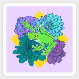 Floral Frog Sticker